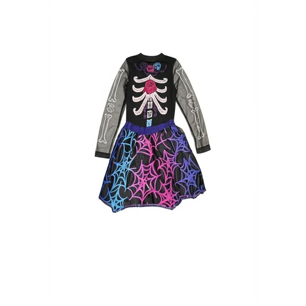 NWOT Girls XL Day Dead Costume Skeleton Dress